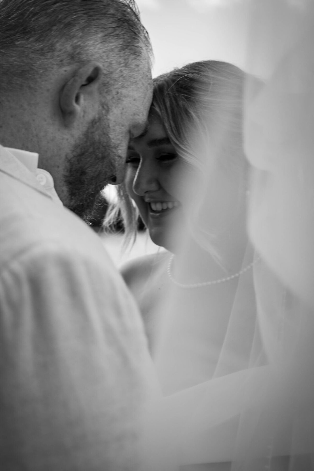 Couple closeup at elopement, taken by big island hawaii wedding photographer