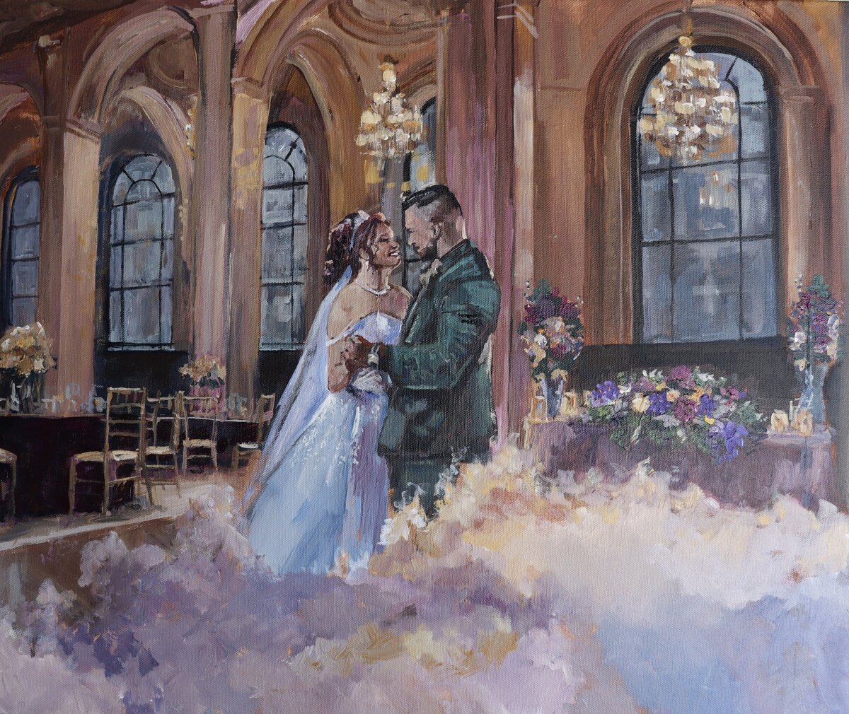 Toronto king st live wedding painter