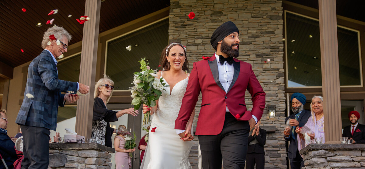 wedding aisle with petals