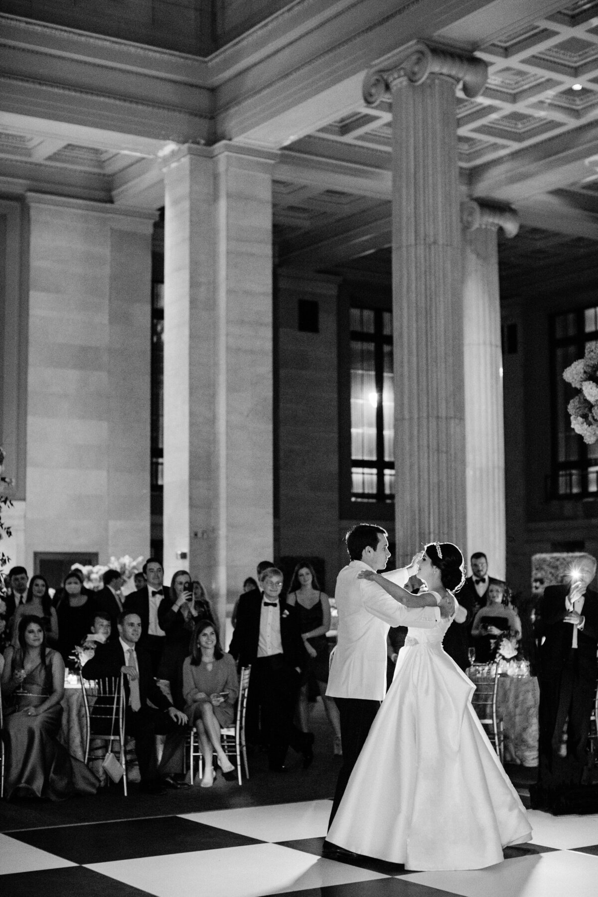 Couple dancing at their wedding reception