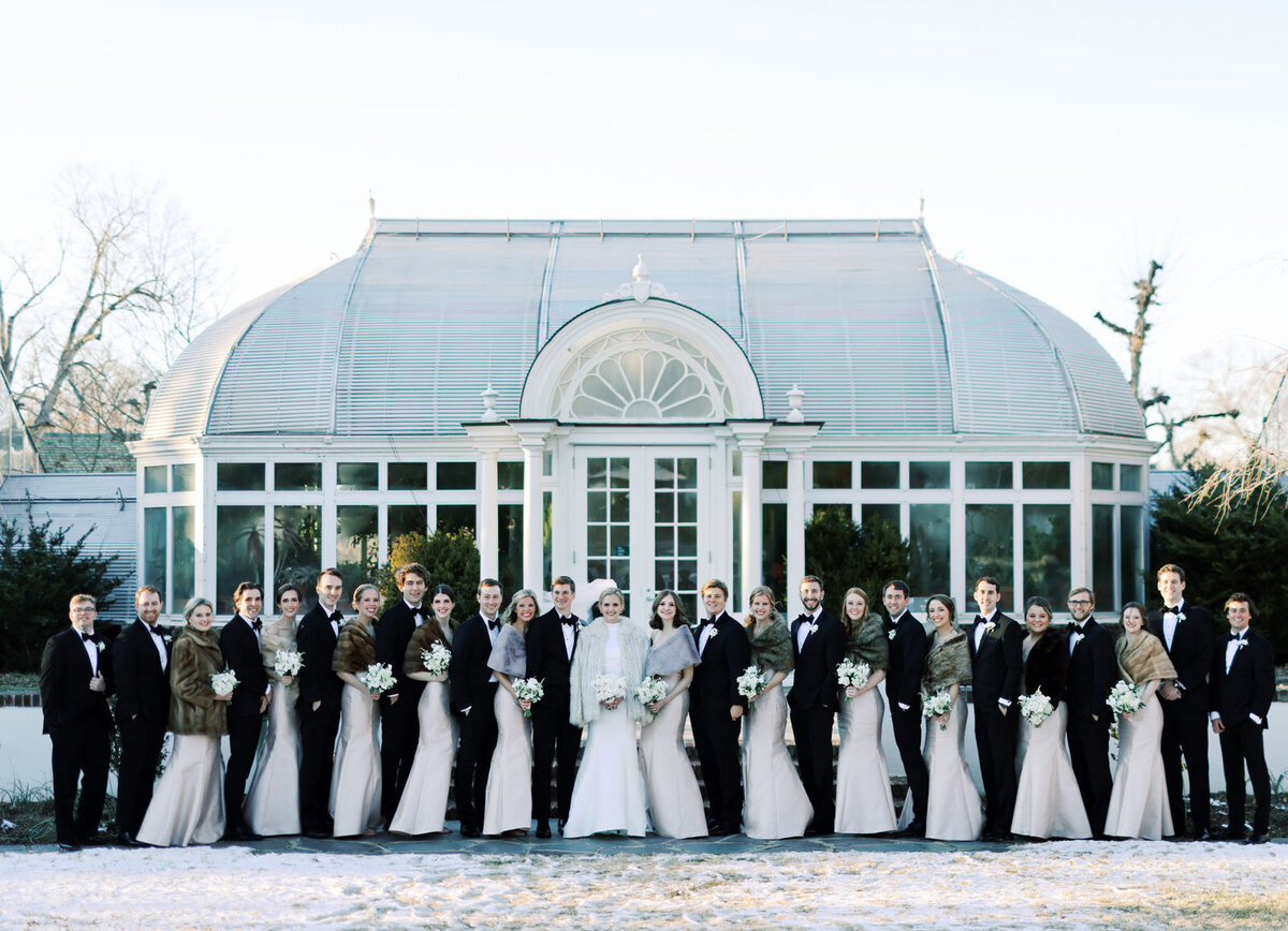 A Stylish Snowy Winter Wedding at Wake Forest in Winston Salem 15