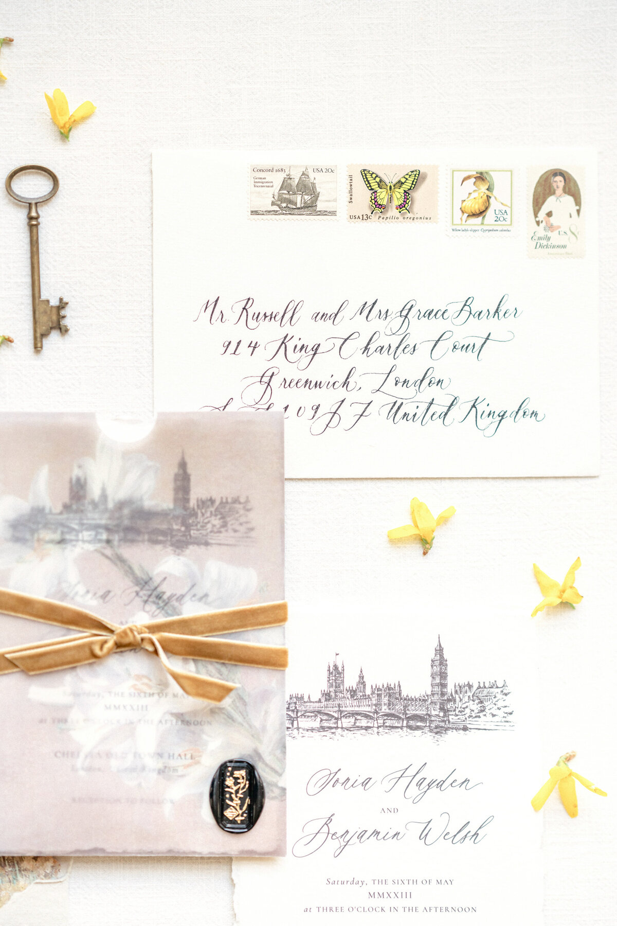 01 London_wedding_elopement_invitation_flatlay_yellow_gold_victoria_amrose (9)