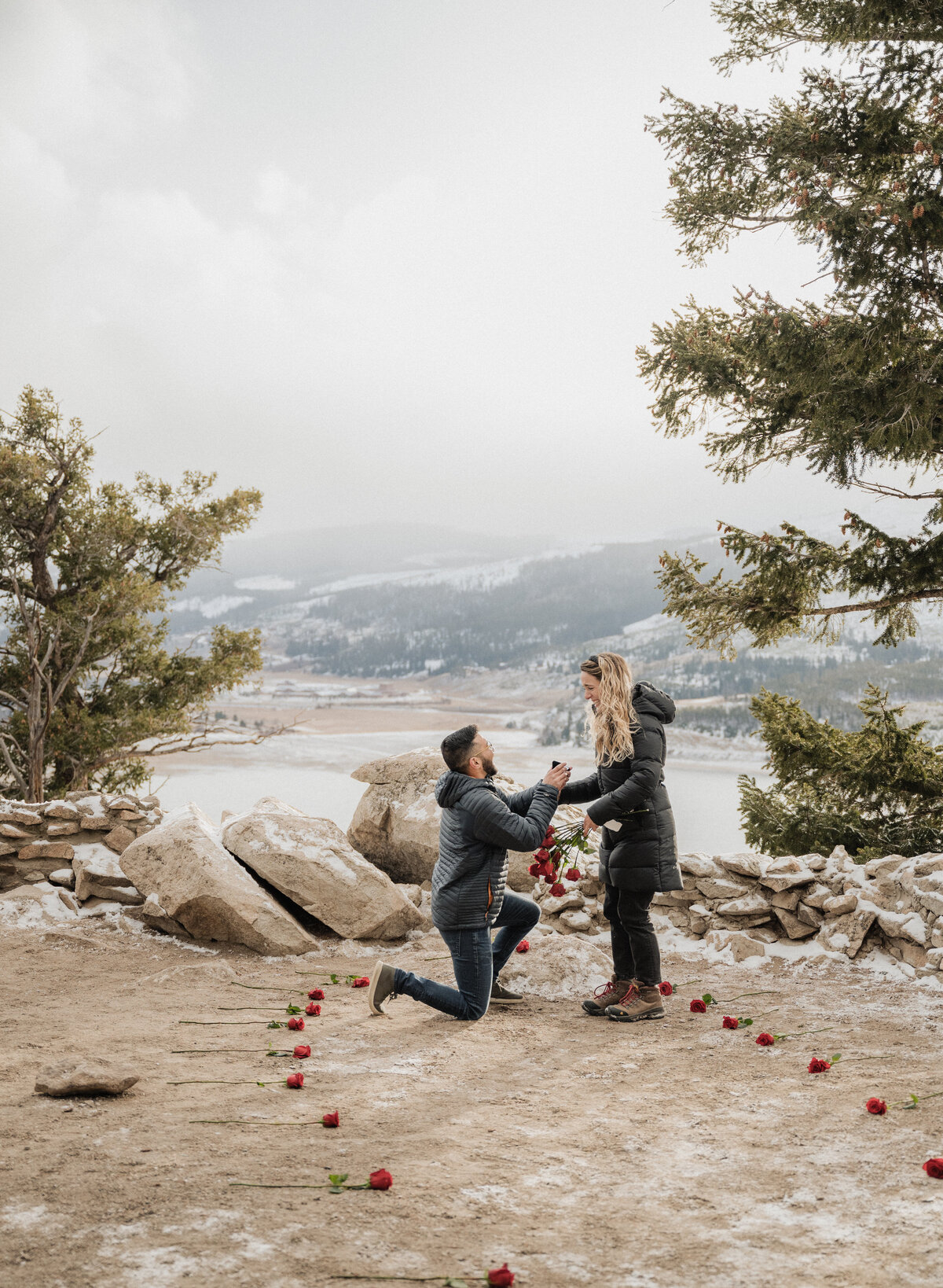 Surprise proposal in the mountains of Breckenridge, Colorado
