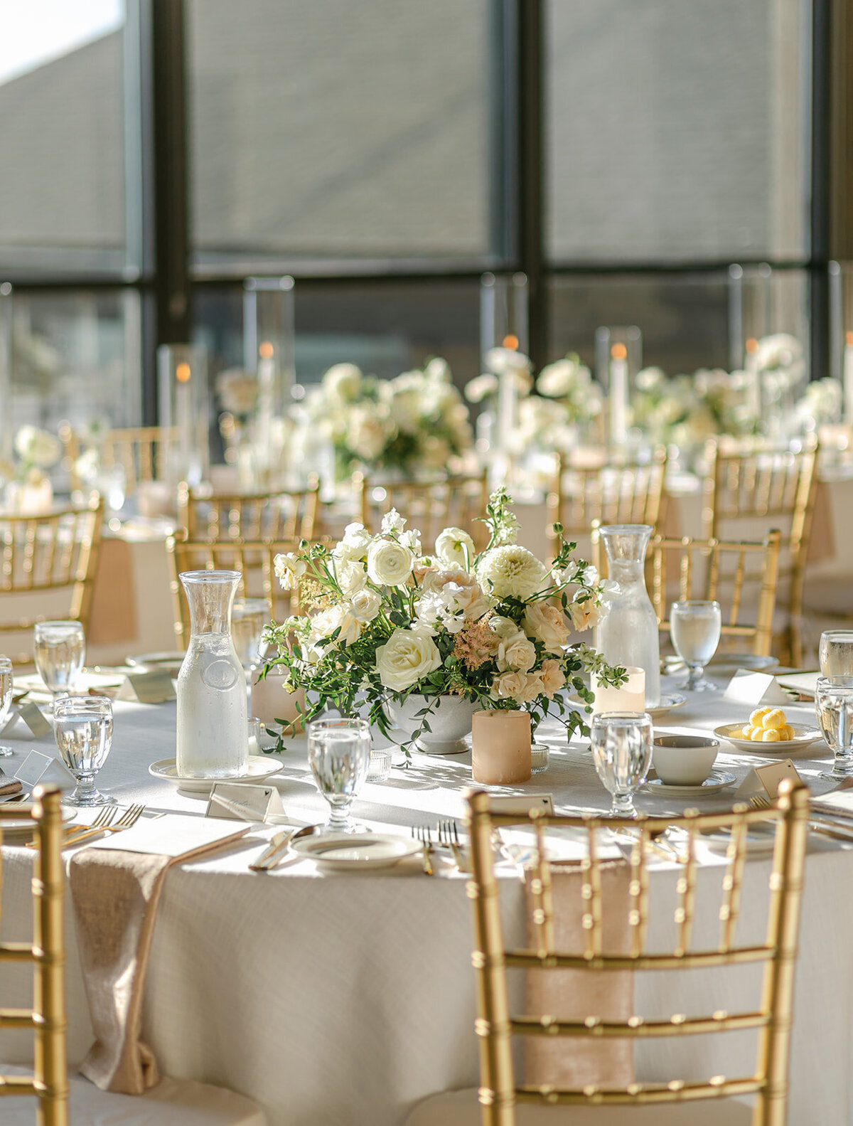 Champagne Powder Room wedding design by Aspen and Ivy