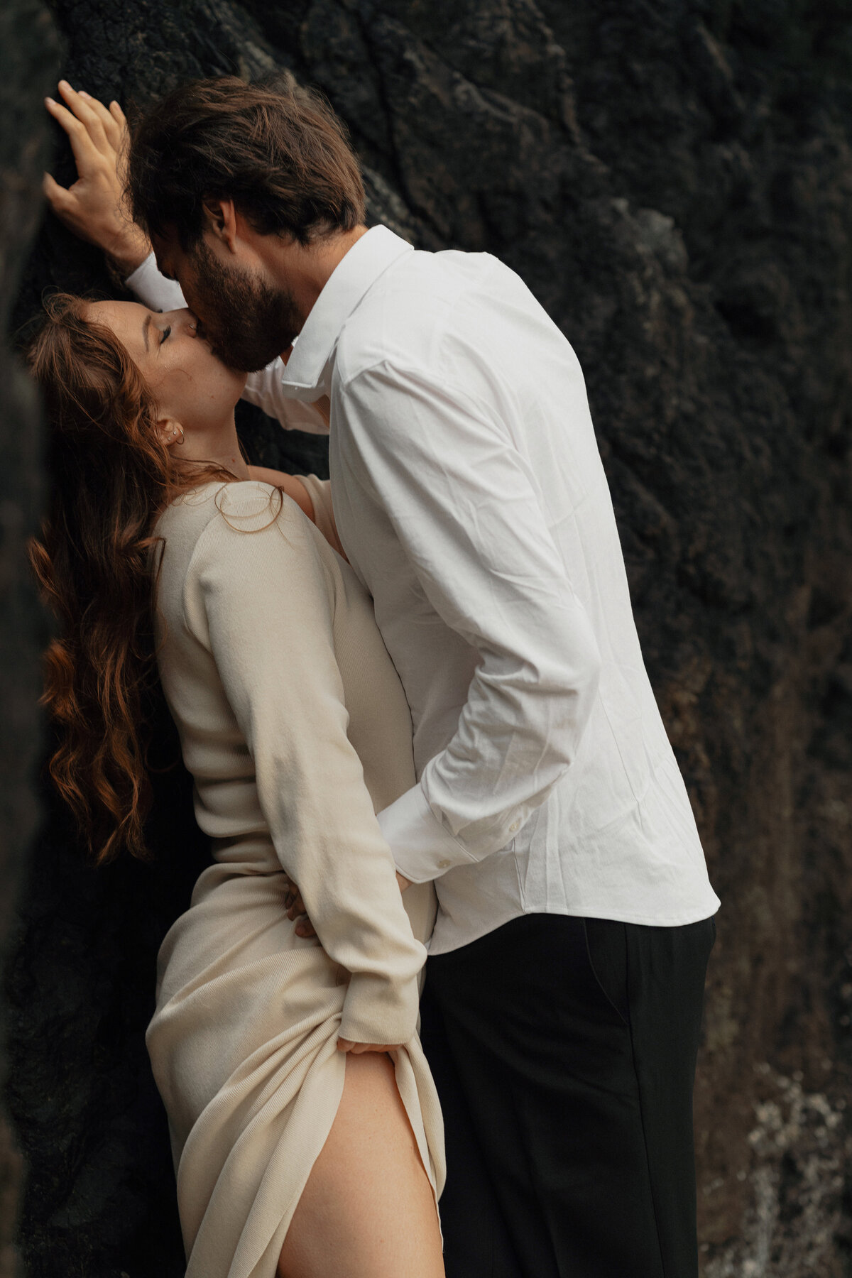 Proposal photos on the beach in Tofino by Latitude 49 Photography