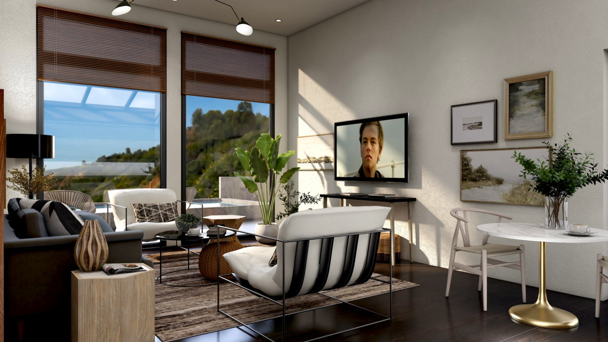 Living Room | Edesign Tribe | Lauren Ashley Design 3D Rendering