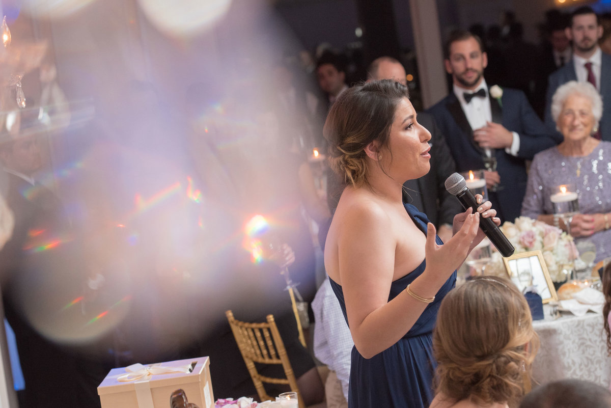 Maid of honor speech at Soundview Caterers