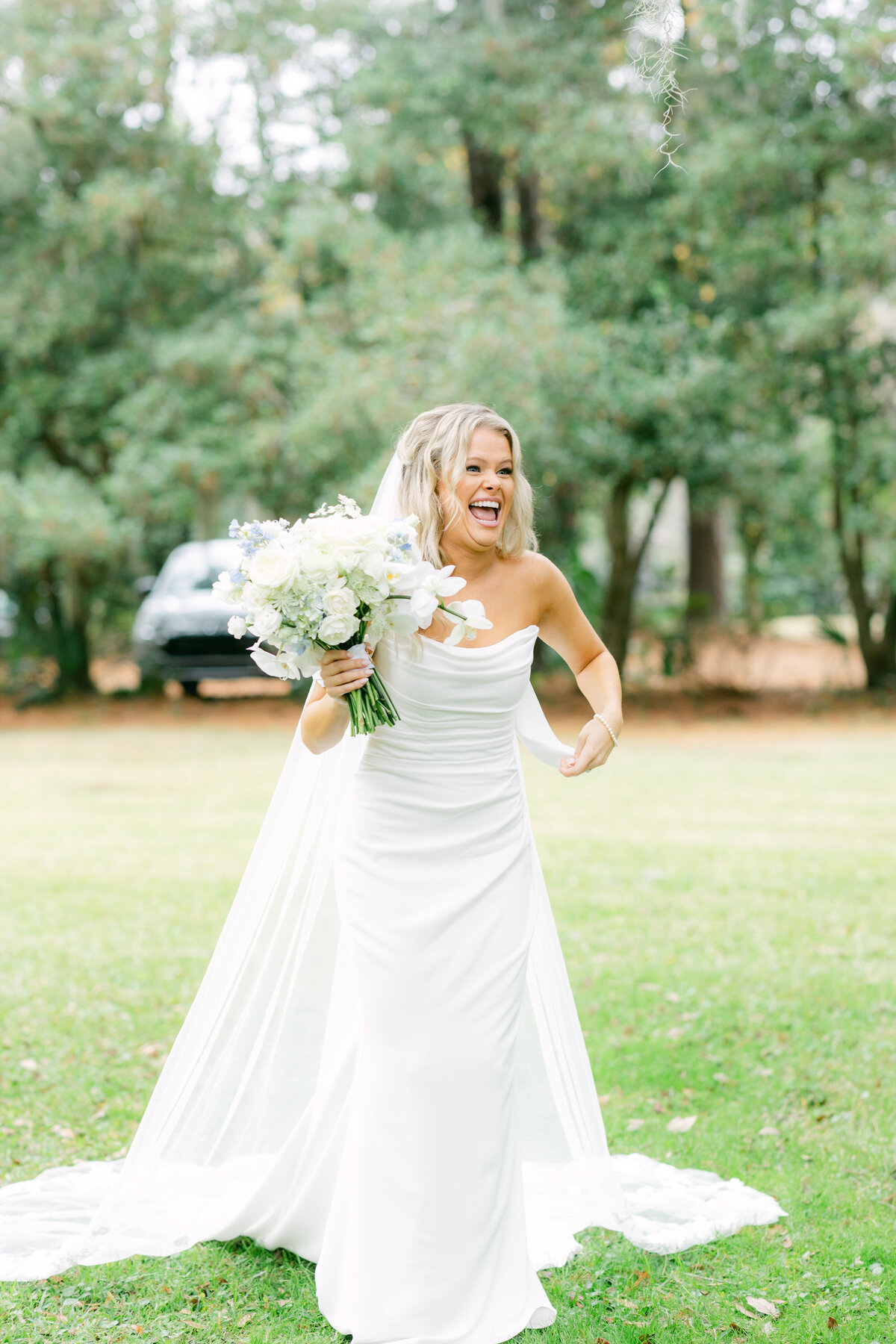 Katherine Horton Photography Sarah & Trey's Wedding Day First Look with the Bridesmaids 086