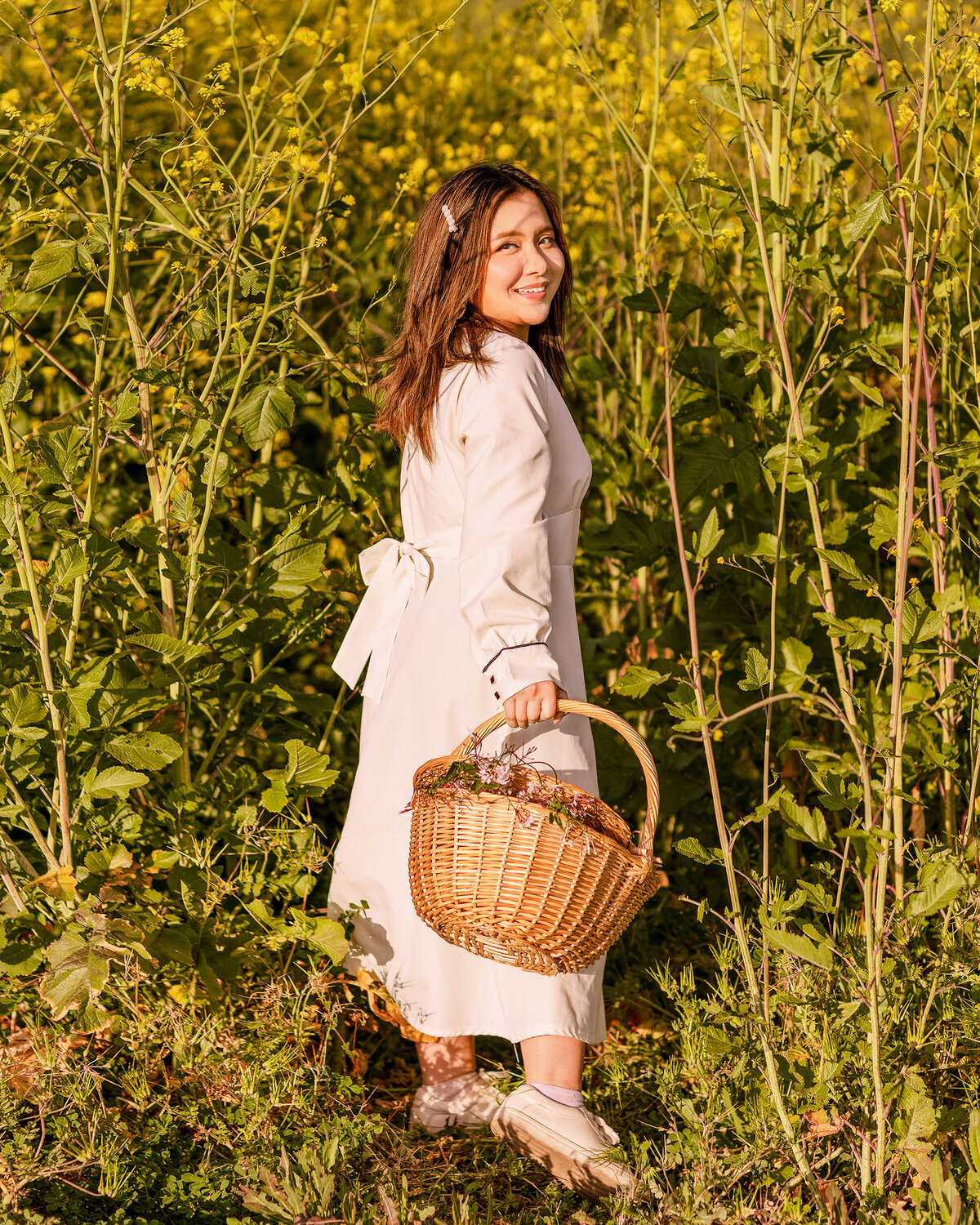 Yellow Flowers Basket Ashley (4)