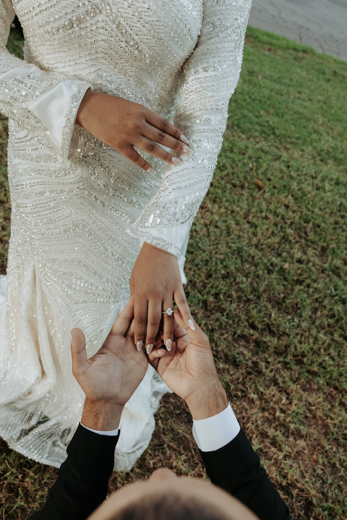 Arabian Wedding in Los Angeles – Bride Showing Engagement Ring