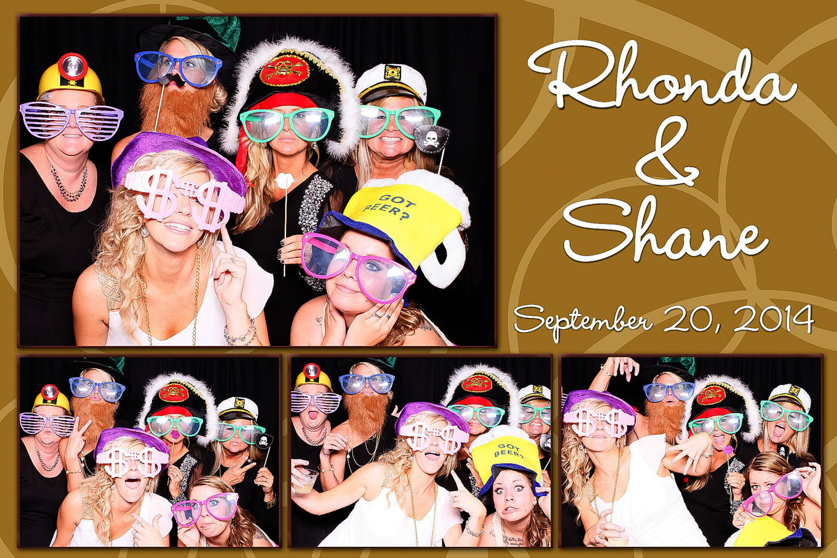 Rhonda & Shane's photo booth rental for their wedding reception at Magnolia Manor in Mobile, Alabama.