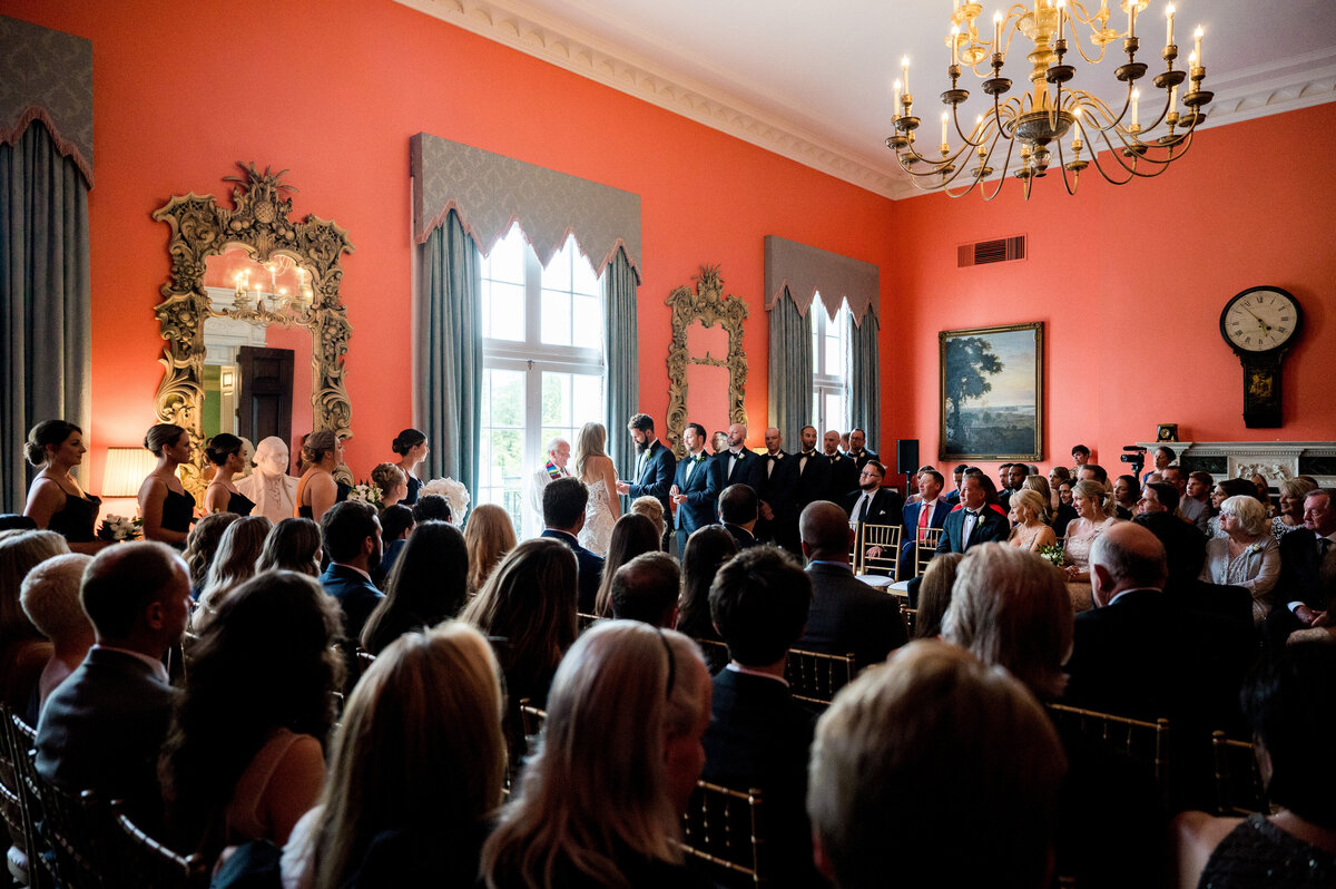 wedding ceremony indoor at the greenbrier resort