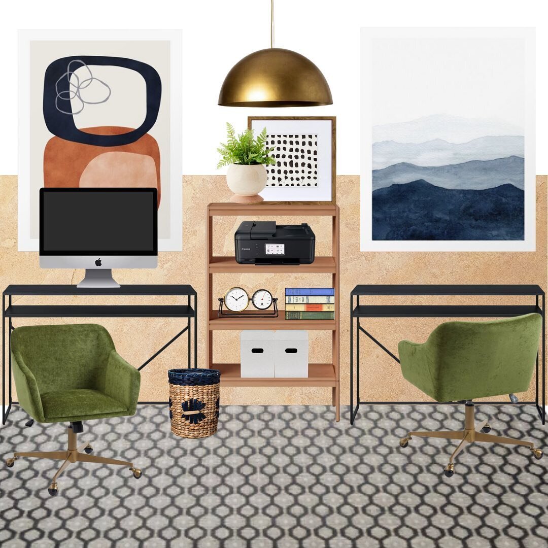 •Did some dreaming today•_We don’t have a dedicated office but rather a wall in our great room that we use for an office. It’s supposed to be the formal dining space but it doesn’t make sense for our family. Right now, we have one