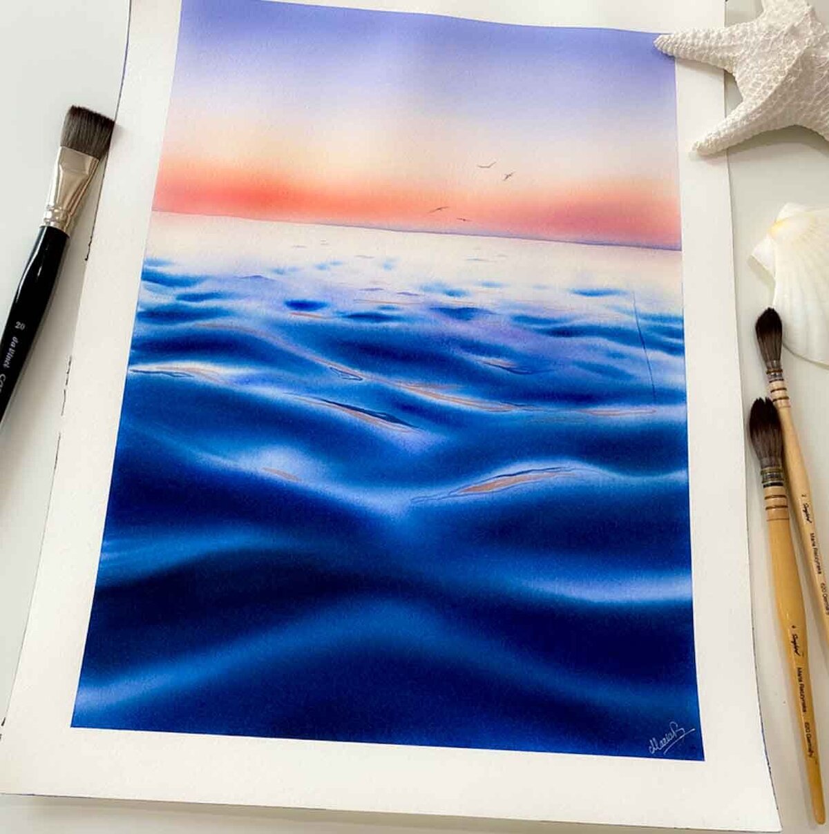 ocean-water-ripples-watercolor-painting