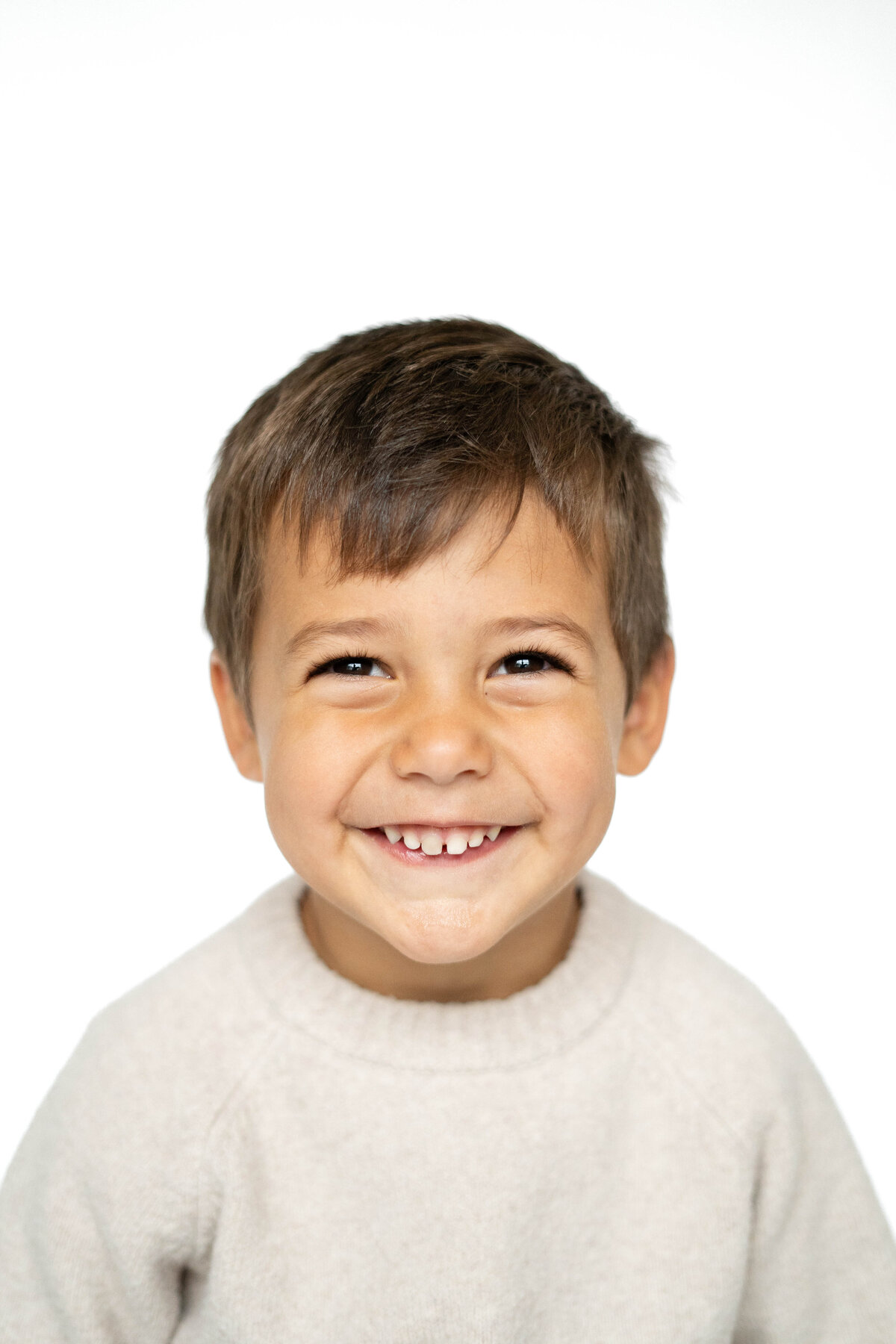 Preschool photo with simple white background