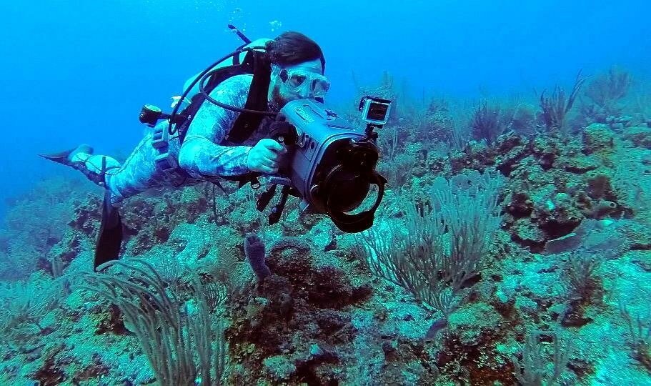 Underwater in Belize with Jason Miller and Raven 6 Studios filming ocean life
