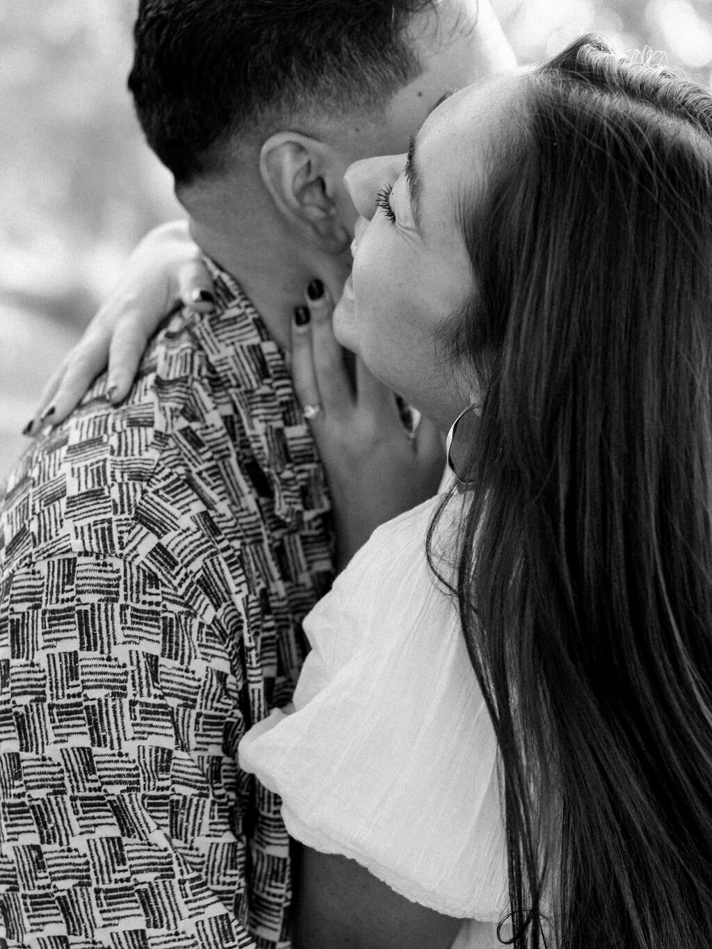 Engagement photos in Denver, Colorado with a candid, documentary style.