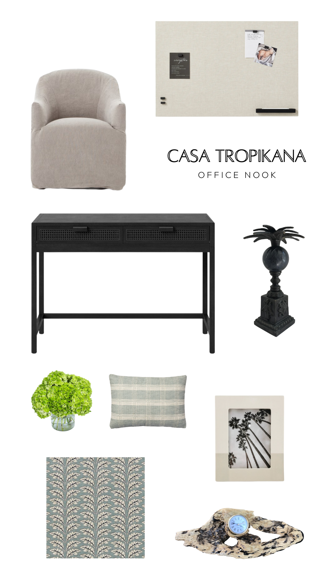 office nook mood board