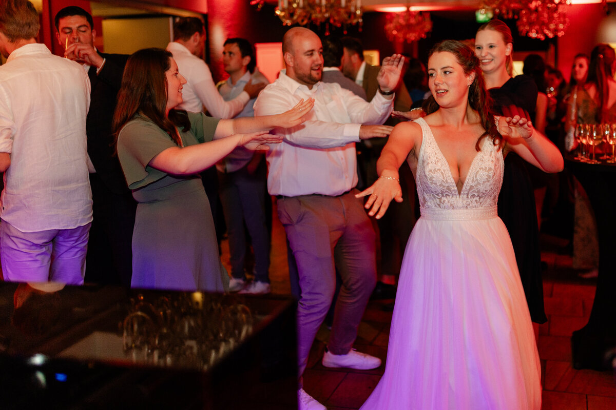Bridal party in luxurious