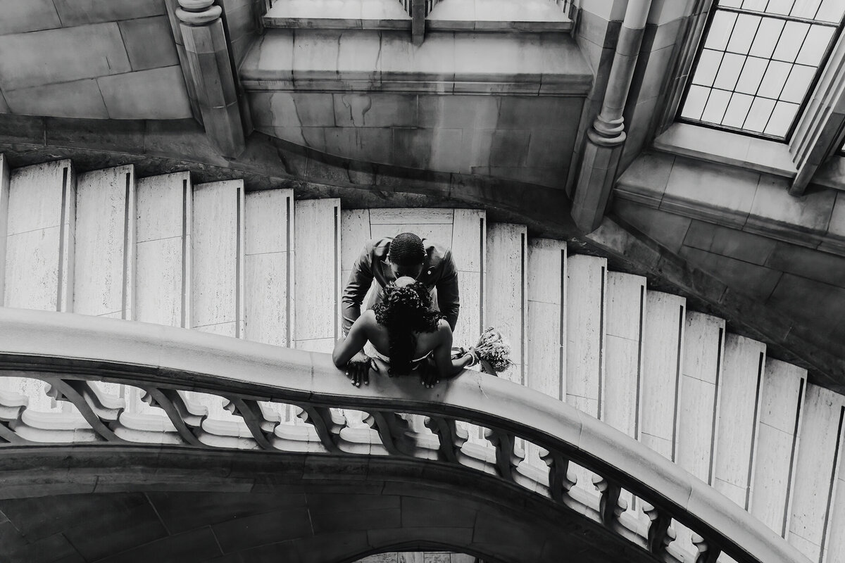 black wedding couple