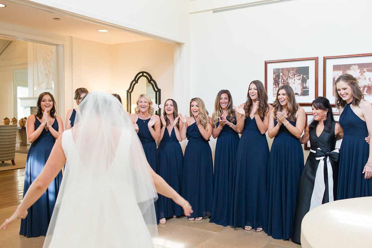 Menlo Circus Club Tented Wedding Bridal Party First Look