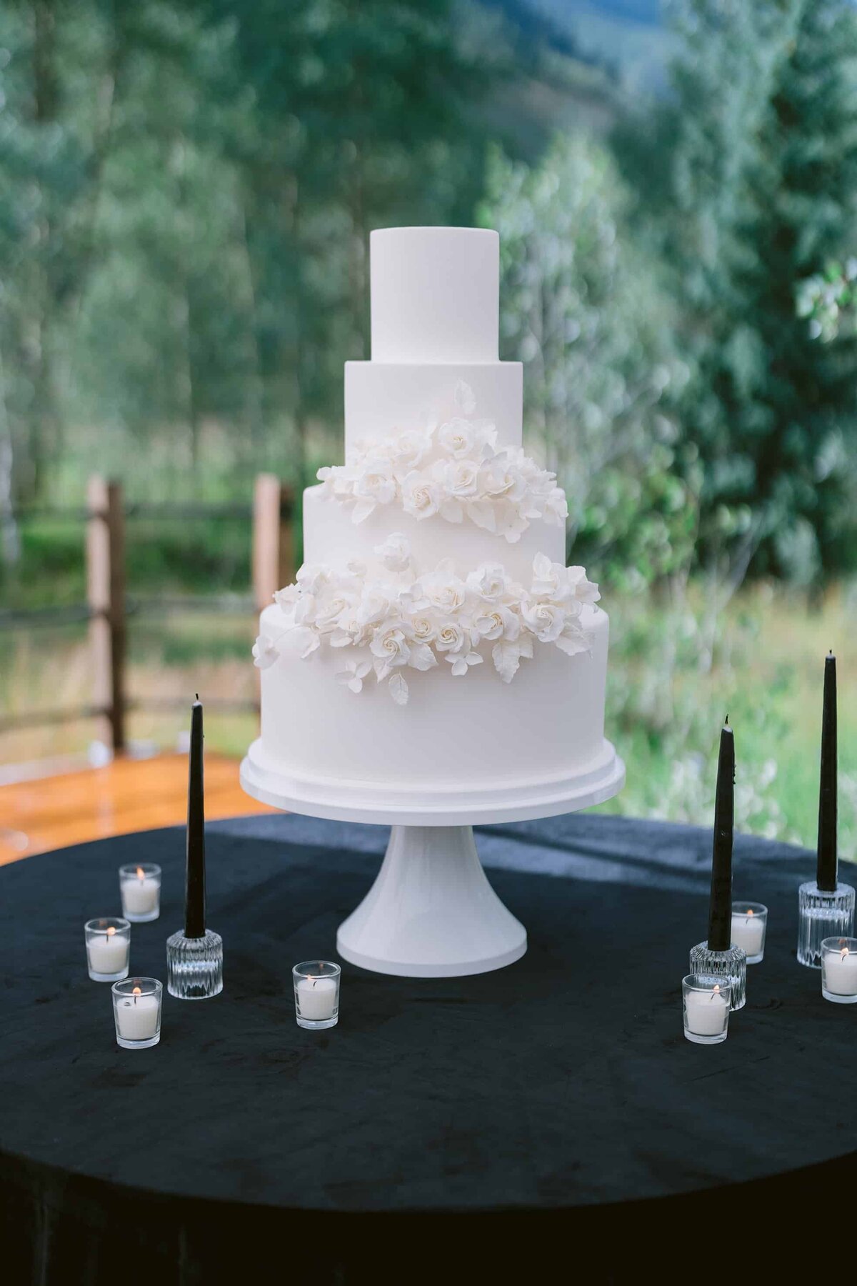 Custom tiered wedding cake