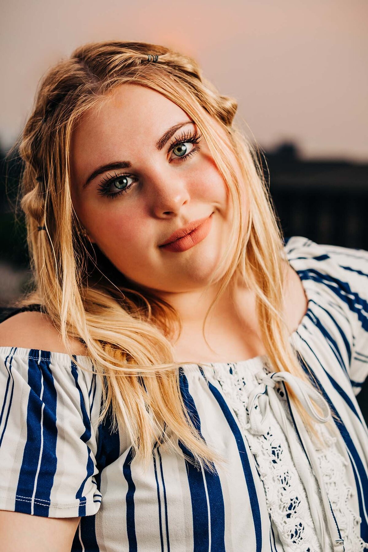 Missoula high school senior photo girl with braids