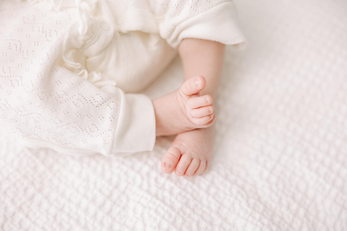 Close up of baby toes from newborn photography molly berry photography
