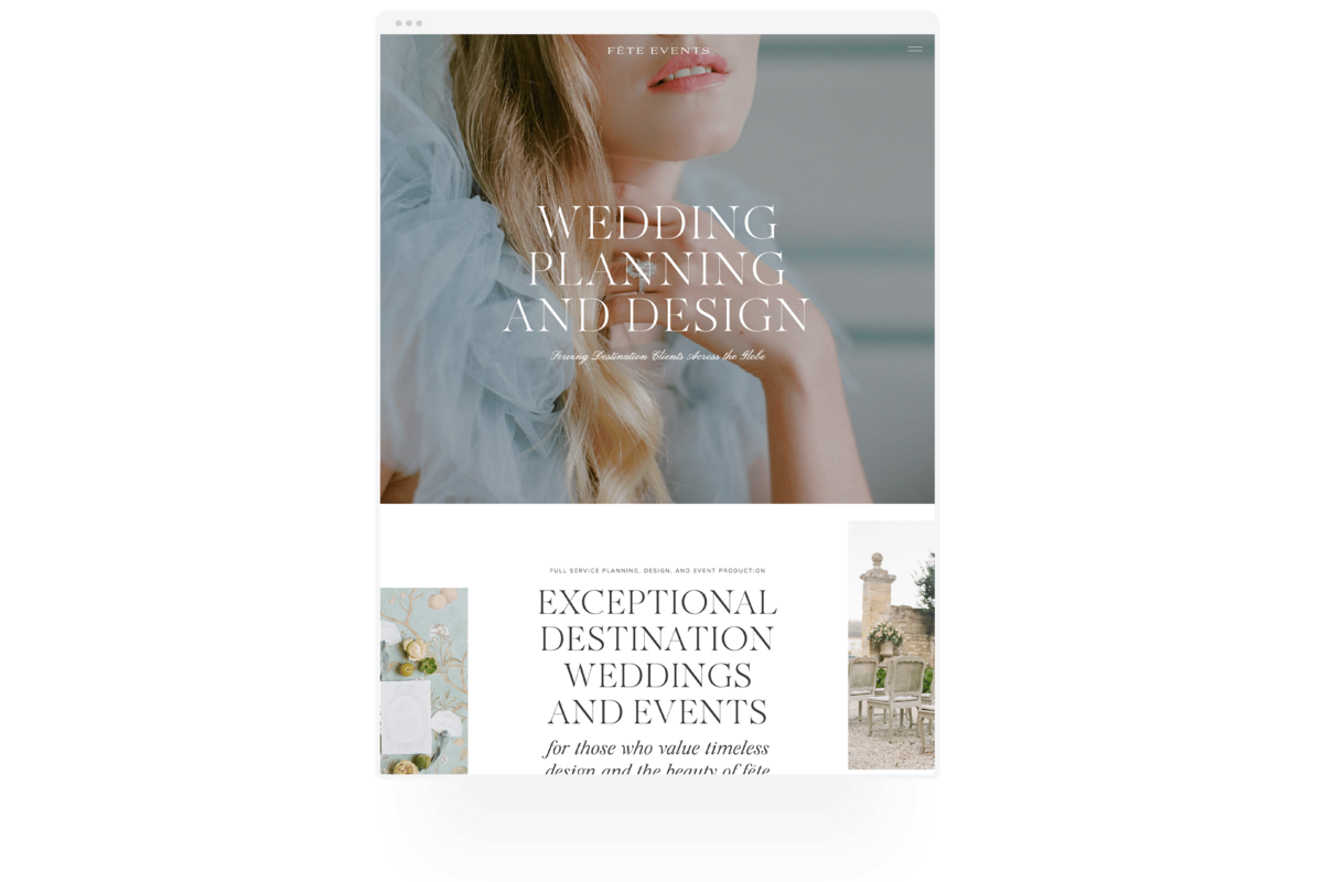 Showit website template.