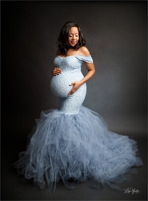 Charlotte NC light blue Maternity Dress