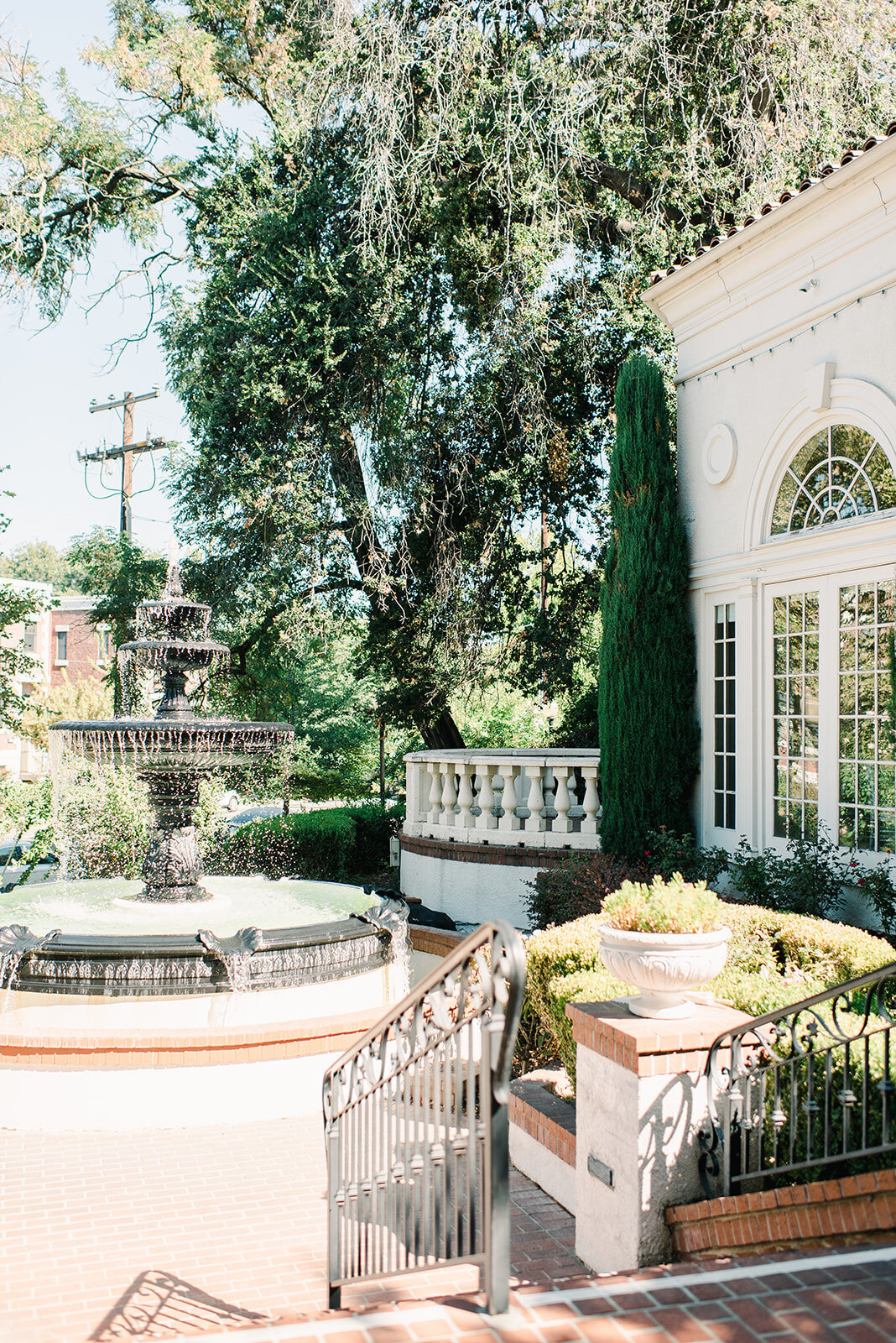 Vizcaya's signature 3-tier black fountain out front can be seen by all who pass by.