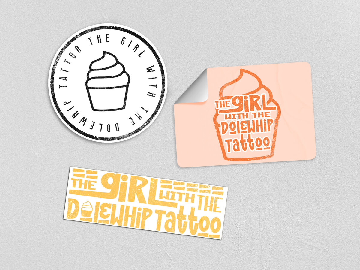 Sticker branding mockup for social influencer