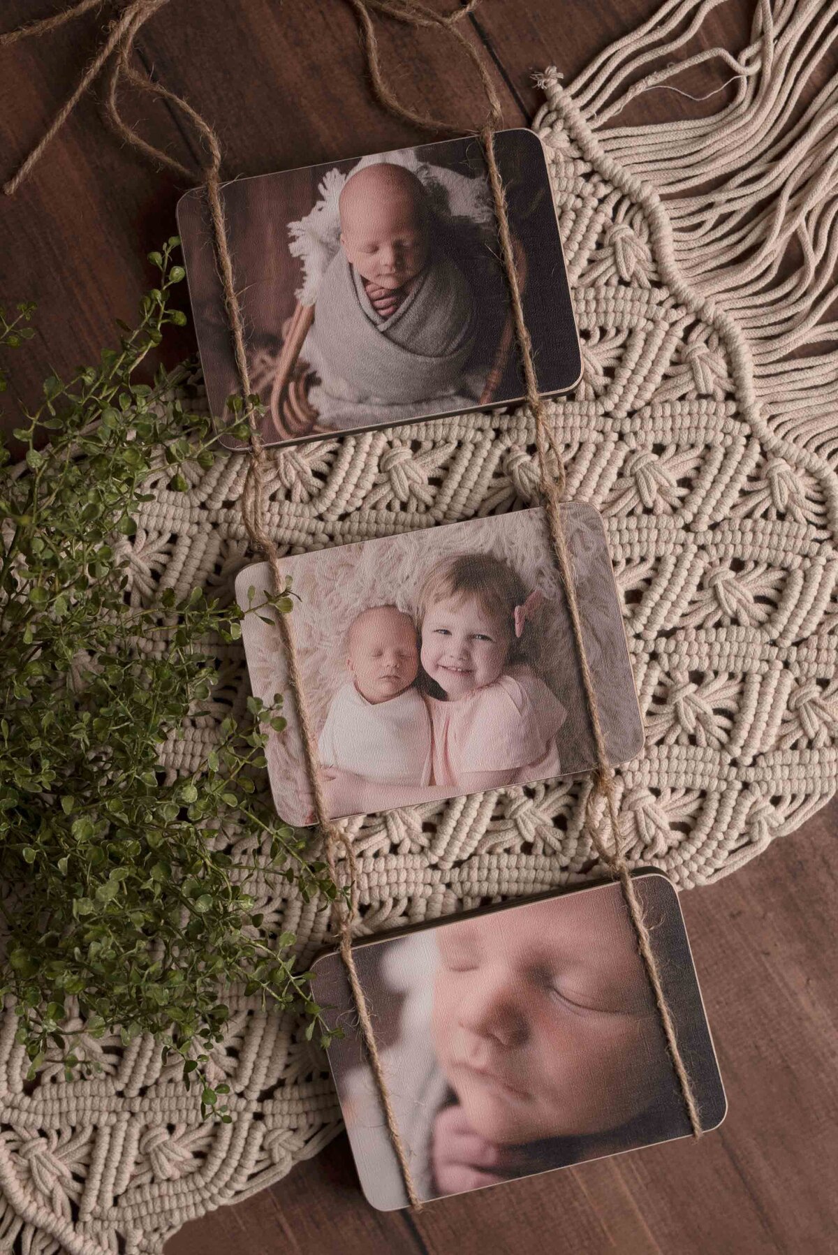 Hanging Wood Canvas Of Newborn Images