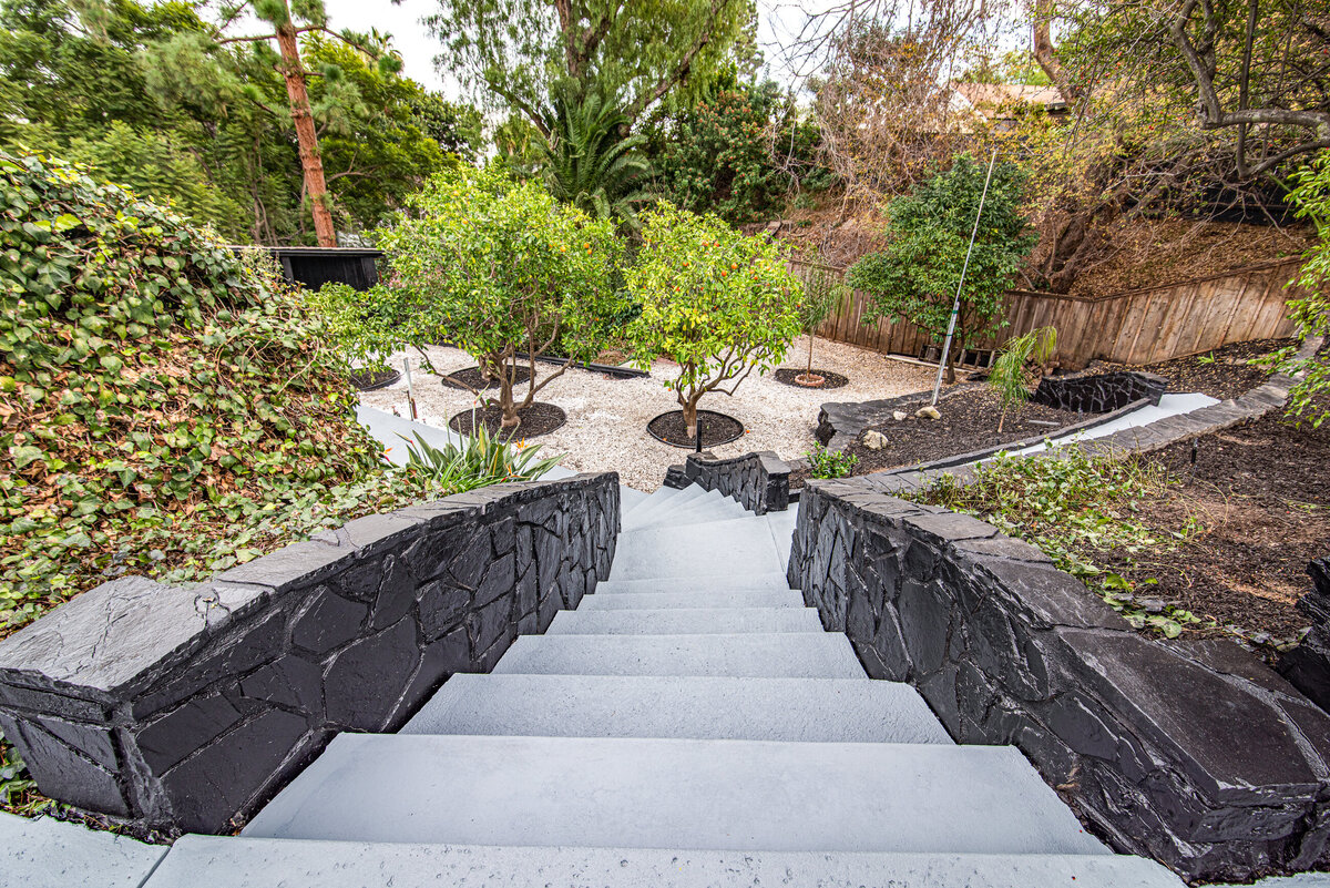 Stone-garden-staircase-fruit-tree-orchard-backyard-AW-Development
