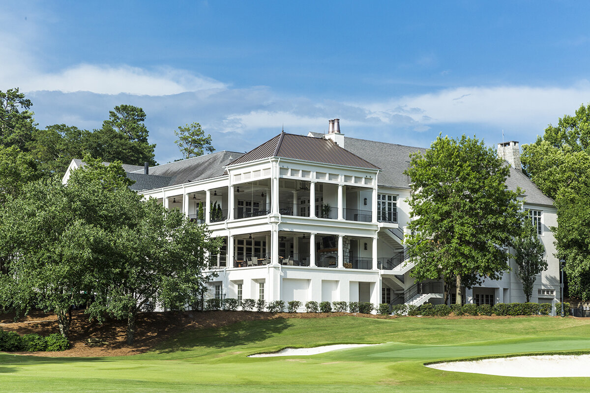 stacked verandas at Ansley Golf Club in Atlanta, Georgia