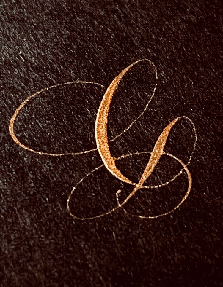 Custom letter calligraphy