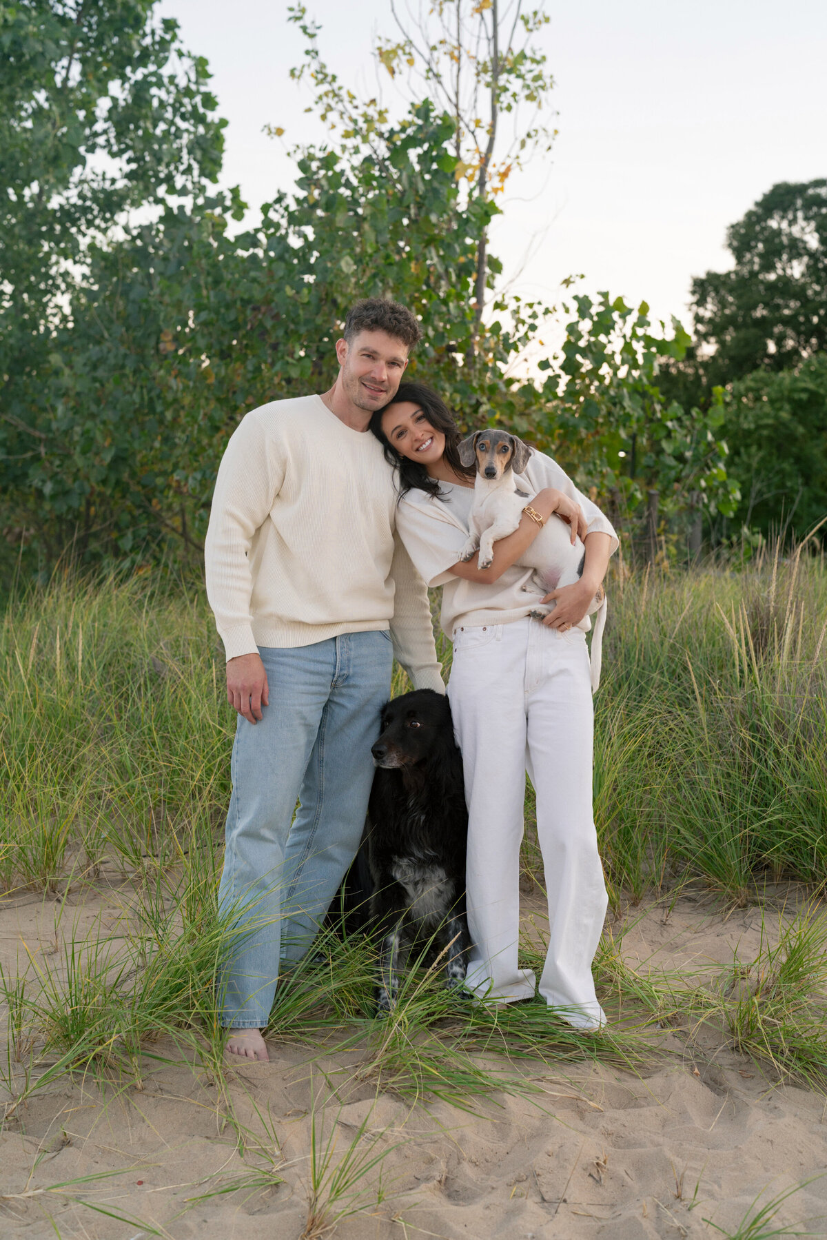 Aspen-Avenue-Chicago-Wedding-Photographer-Engagement-Session-Northwestern-University-Evanston-Prada-Puppy-Editorial-Candid-Stylist-Beach-59