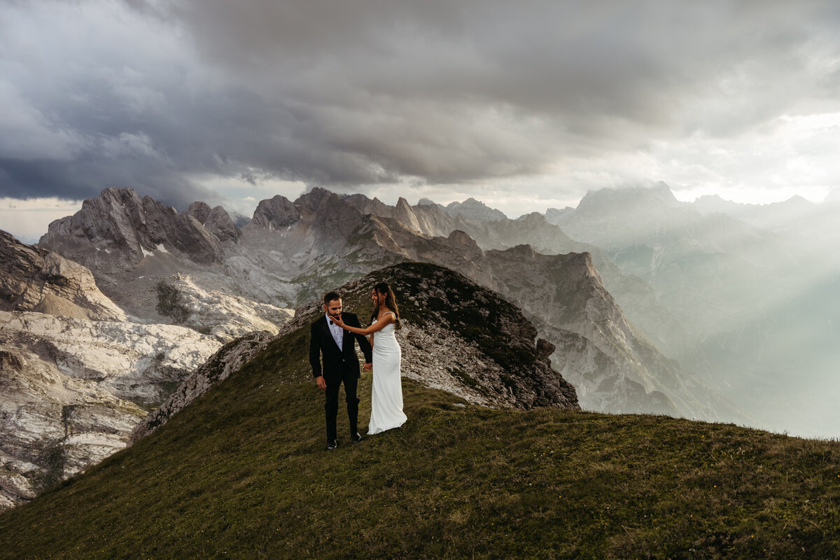 Marmarole helicopter Elopement Dolomites -20