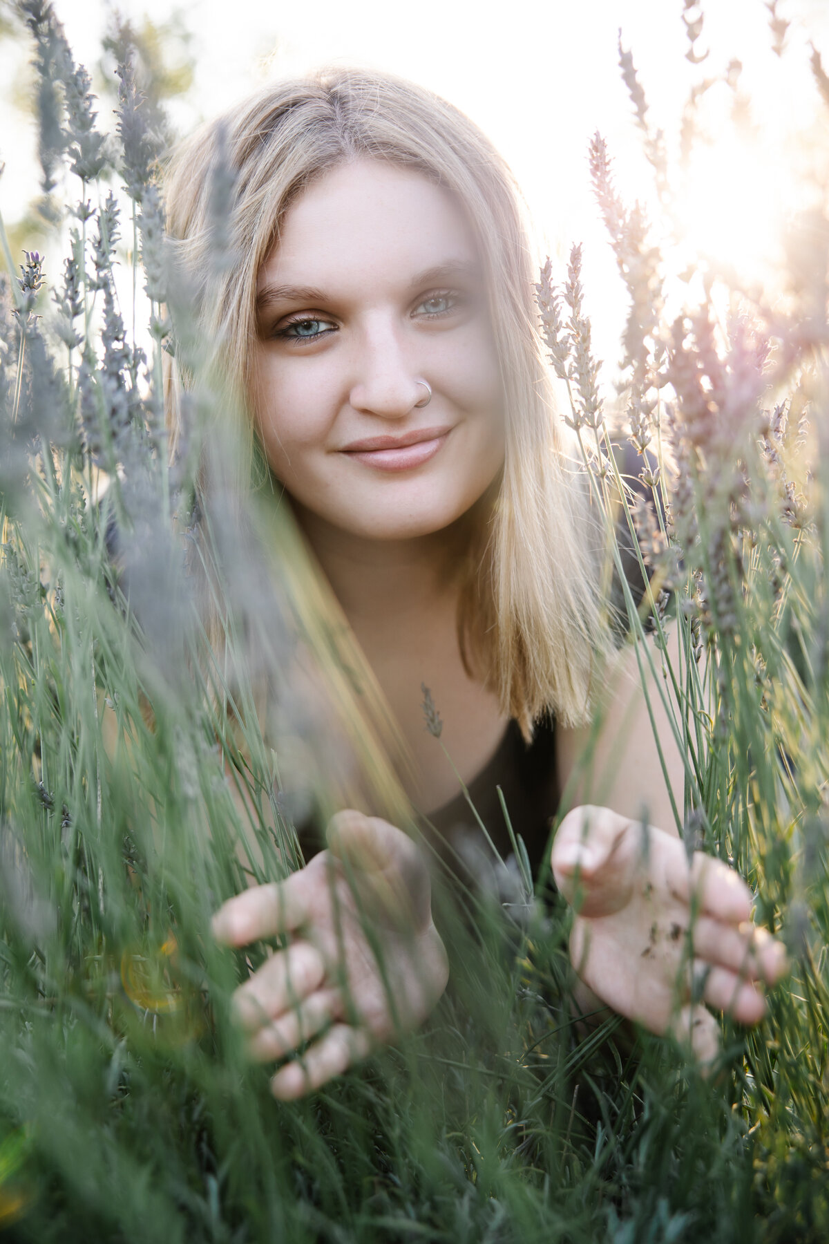 Senior-photo-lavender field- Imlay city-Michigan 