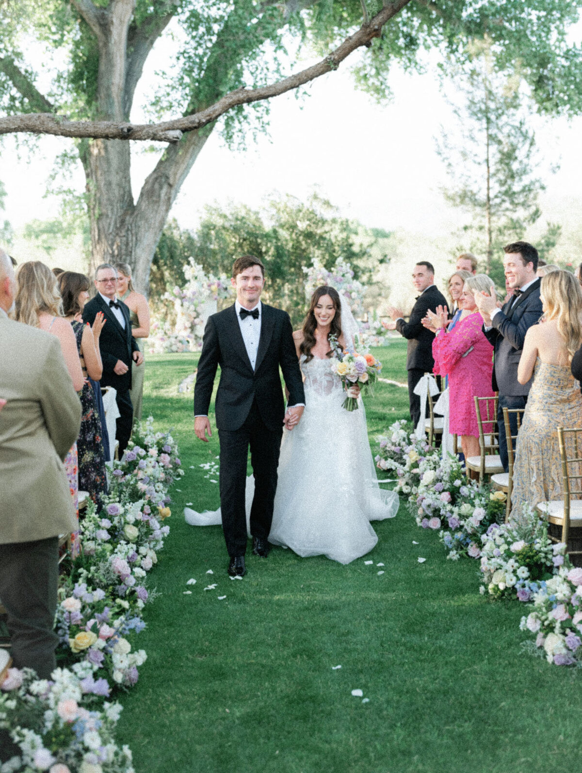 Classic La Mariposa wedding in Tucson Arizona with desert garden setting