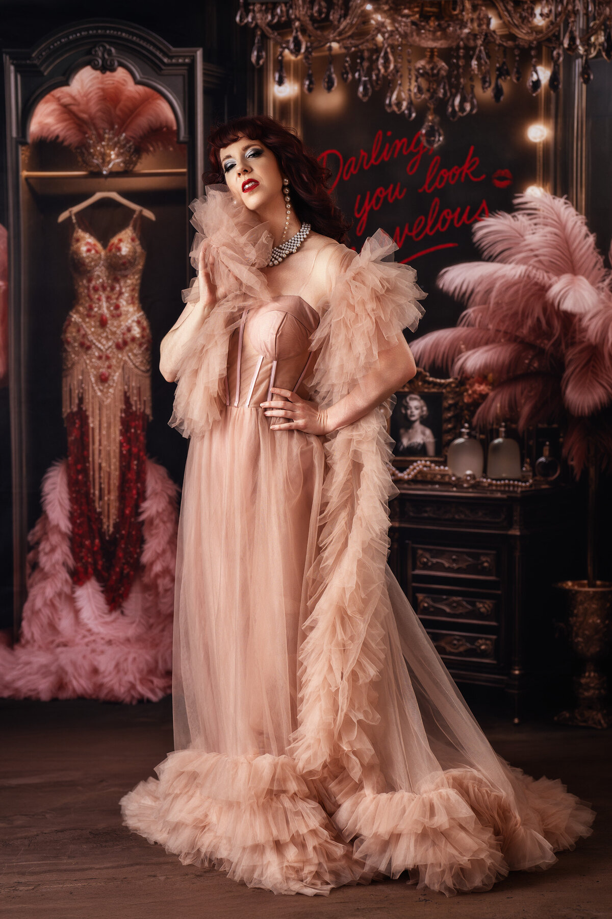 Old Hollywood-inspired Glam Portrait | AMM Fine Art Studio