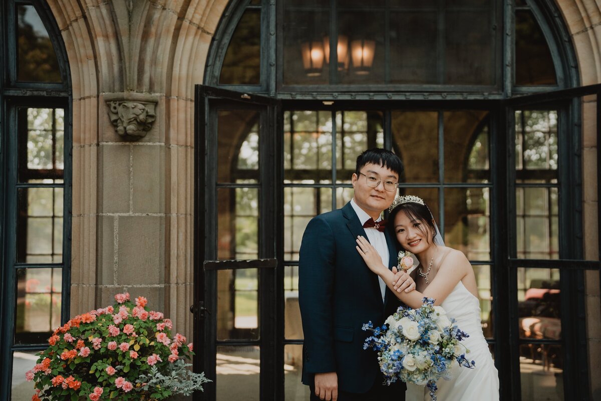 bride-groom-meadowbrook-garden-romantic
