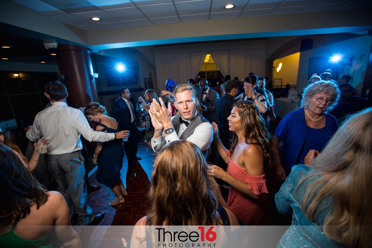 Dancing at a wedding reception at the SeaCliff Country Club