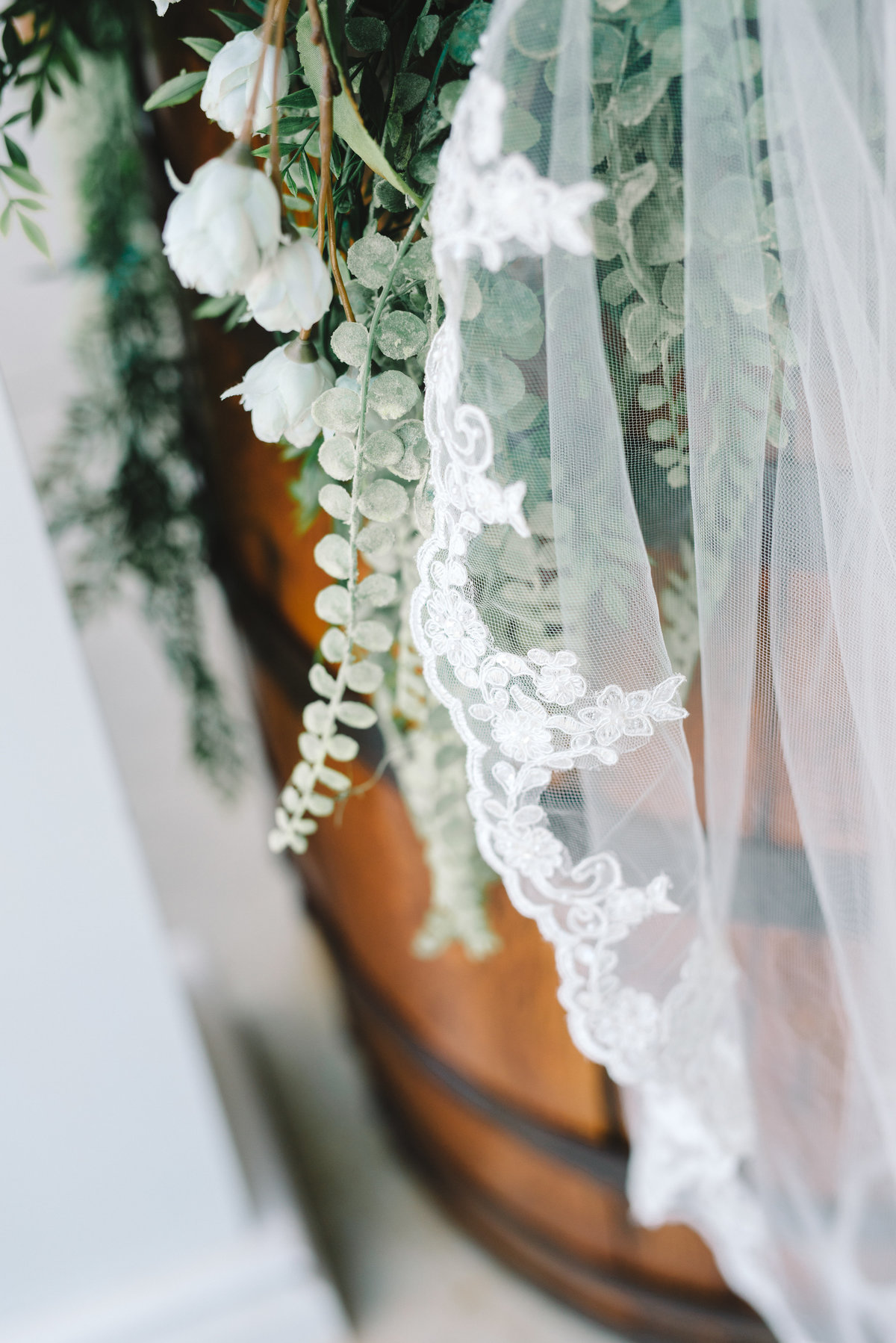 Charlotte wedding photographer veil details