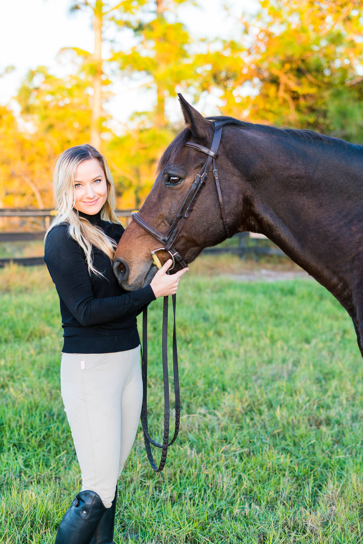 Girl in Field with Horse | Jaden Giorgianni Photography