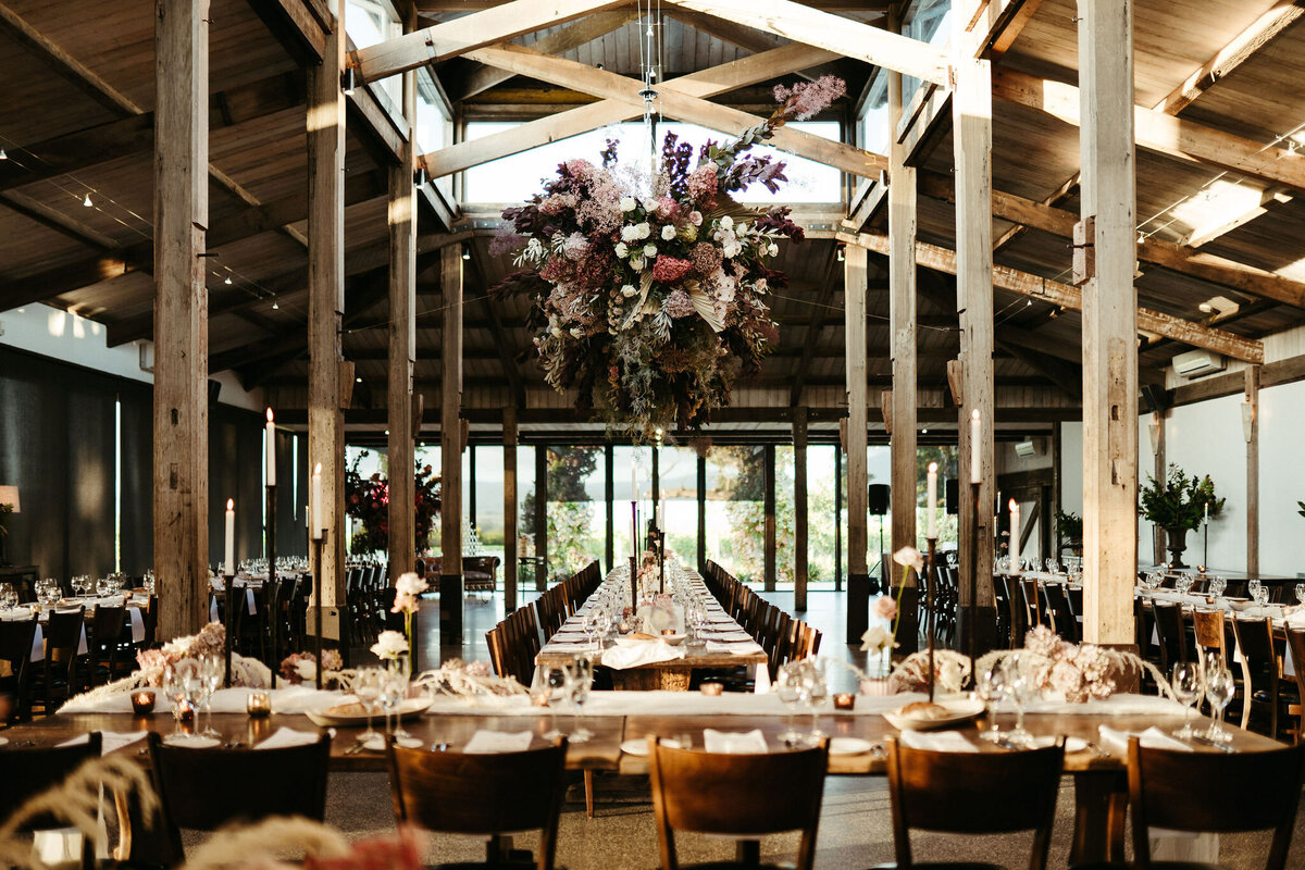 Full service wedding florals at Stones of the Yarra Valley