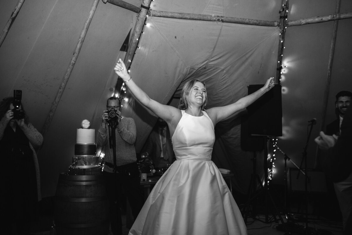 bride dances during wedding captured on video and photo