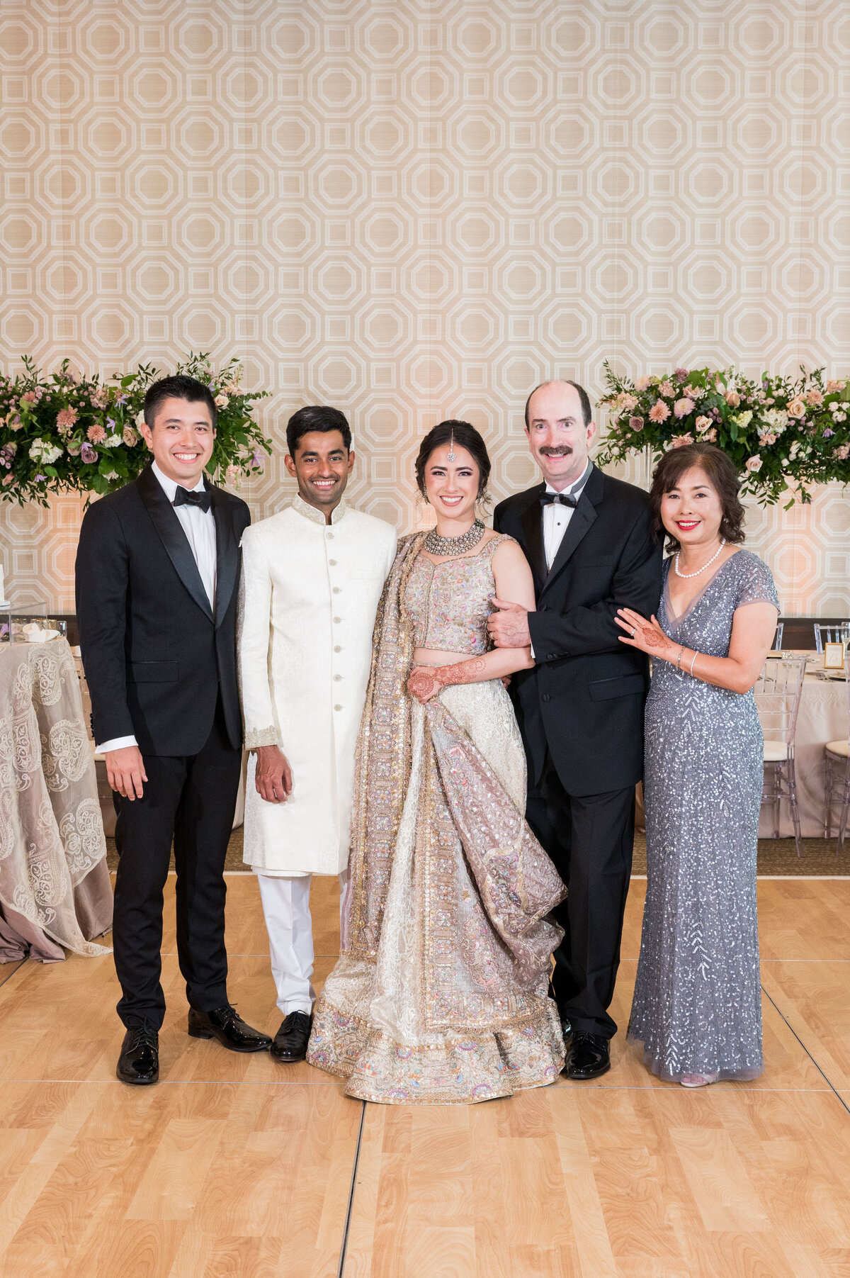 family photos at fairmont hotel ballroom