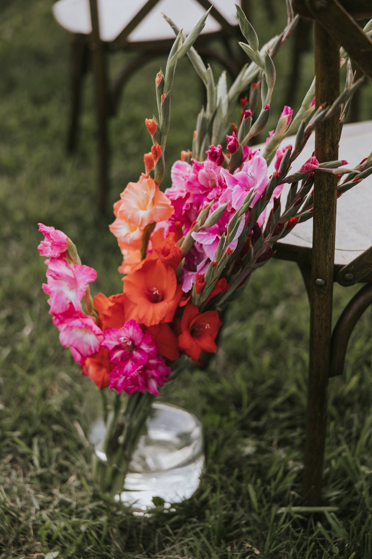K+J Backyard Farm Wedding Colourful Flowers19