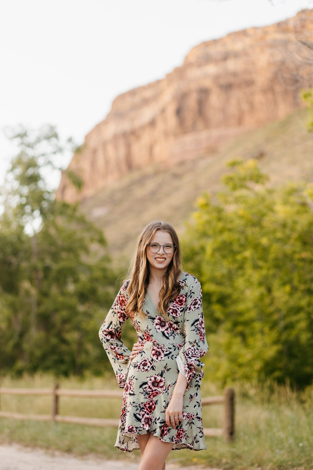 A Fort Collins High School senior poses for a photo in Fort Collins, Colorado.